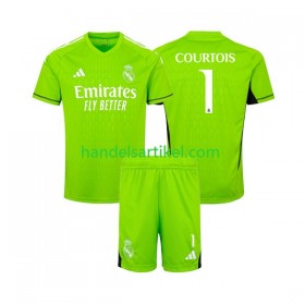 Real Madrid Thibaut Courtois 1 Torwart Kinder Heim Trikotsatz 2023/24 Kurzarm